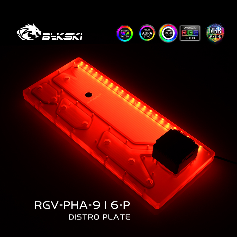 Distro Plate Ddc Pump Combo - Bykski RGV-PHA-916-P Akrylowa Płyta Dystrybucyjna /